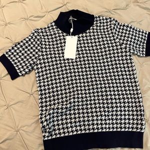 NWT Hugo Boss Faryna houndstooth sweater size XS